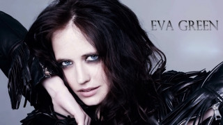 Woman blue eyes black leather - evan charlton free wallpaper