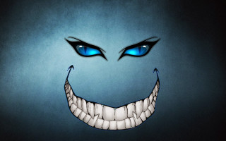 Creepy face blue eyes smile - a creepy face free wallpaper for desktop