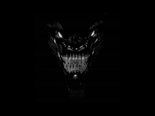Demon face fangs teeth black - sinister free wallpaper