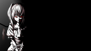 Woman knife black background red - a red eye free wallpaper