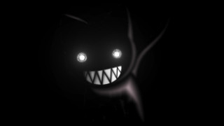 Creepy face glowing eyes teeth - dark free wallpaper