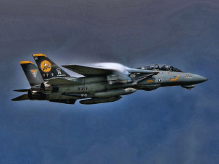Fighter jet cloudy sky yellow 2 - a cloudy blue sky free wallpaper