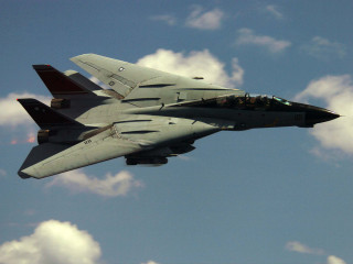 Fighter jet flying blue cloudy 2 - a blue cloudy sky free wallpaper