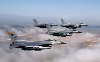 Fighter jets flying sky above 6 - the sky above clouds free wallpaper