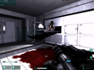 Woman gun room blood floor - a gun free wallpaper