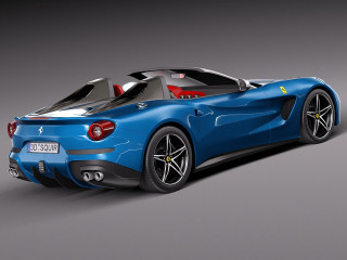 Blue sports car red top 2 - a black roof free wallpaper