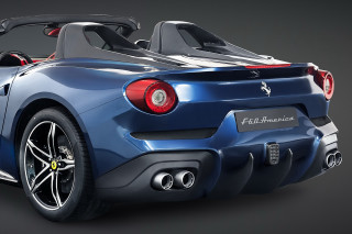 Blue sports car red top - the rear end of the car free wallpaper
