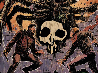 Giant monster attack man skull - the cover free wallpaper