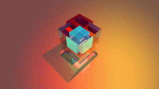 Colorful object shadow red yellow - a shadow free wallpaper