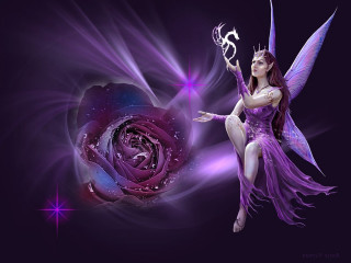 Fairy rose wand lap holding 2 - a fairy free wallpaper