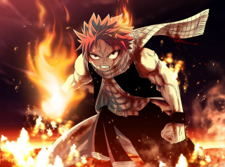 Fiery swordman autumn flames dusk - his hand and a fire in the background free wallpaper