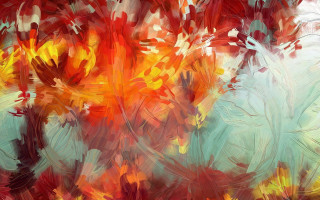 Tree red painting artwork nature - branch free wallpaper