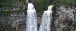 Waterfall man fire hydrant middle - the middle of it free wallpaper