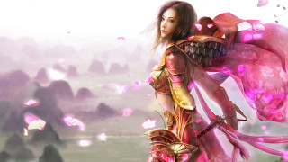 Pink dress woman umbrella flower - a pink umbrella free wallpaper