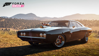 Car motorcycle hood field mountains - the background and a sky background free wallpaper