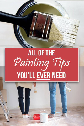 Two people painting wall red - art informel free wallpaper