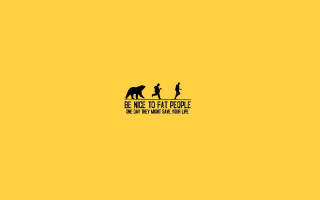 Yellow background silhouette man dog - excessivism free wallpaper