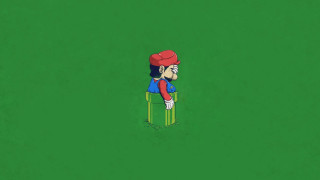 Cartoon character green chair red - a red hat free wallpaper