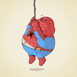 Spider man hanging rope spider - heroic free wallpaper