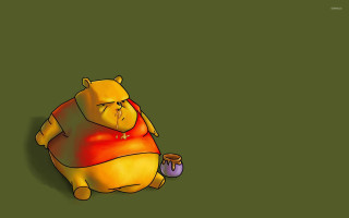 Cartoon bear teapot green background - a teapot free wallpaper