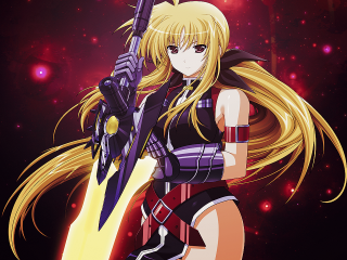 Anime girl gun space background - a gun free wallpaper