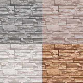 Colored stone walls variety blocks - neutral free wallpaper