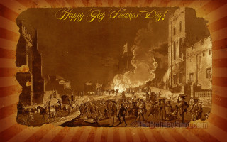 Fire burns city street people - a fire free wallpaper
