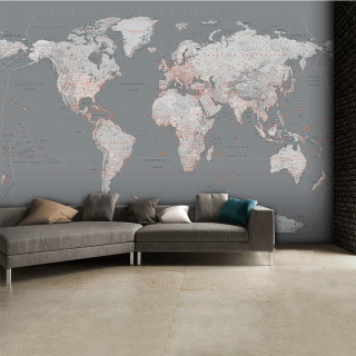 World map living room couch - neutral free wallpaper