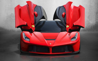 Red sports car open doors 3 - its door free wallpaper