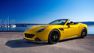 Yellow sports car water boats - a yellow sports car free wallpaper
