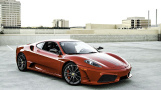 Red sports car parking lot 19 - window free wallpaper for desktop