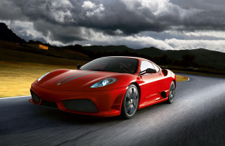 Red sports car cloudy sky - bernardo cavallino free wallpaper