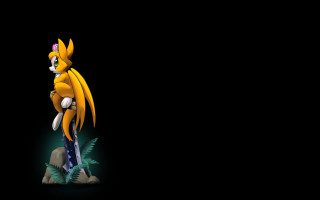 Cartoon character cat rock black - a green light free wallpaper