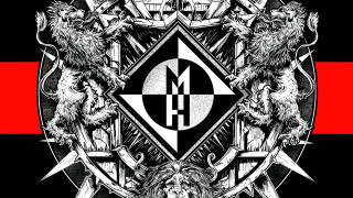Black red poster lion face - symmetry!! free wallpaper