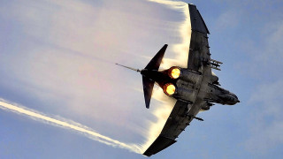 Jet flying smoke contrail airplane - a jet free wallpaper