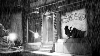 Chicago car rain night film - photo of a car free wallpaper