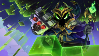 Stylized character pick axe glowing - epsylon point free wallpaper