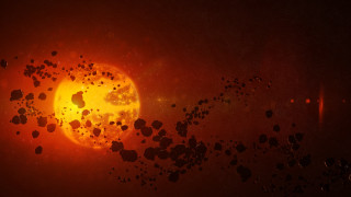 Sun rocks black background red - a sun free wallpaper