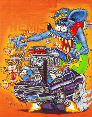 Cartoon car monster demon top - ed roth free wallpaper