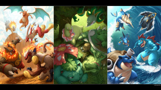 Animals poses sizes series three - pokemon free wallpaper