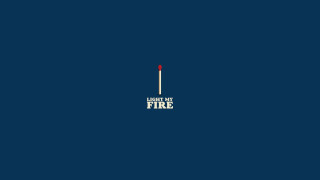 Red fire extinguisher blue background - symbolism free wallpaper