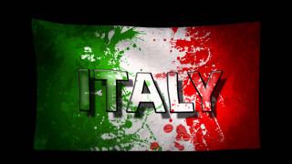 Flag italy painted red - international typographic style free wallpaper for desktop