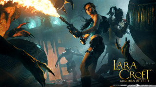 Woman gun demon fire city - her back and a demon free wallpaper