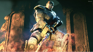 Man armor fire platform sword - classical realism free wallpaper
