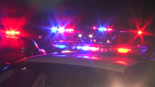 Police car lights night time - a police car free wallpaper