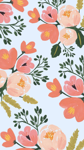 Flower pattern blue background pink - a flower pattern free wallpaper