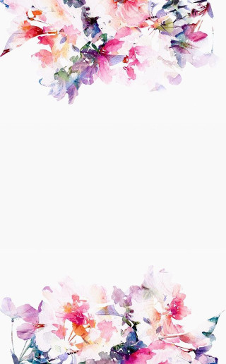 Watercolor flowers white background card 2 - a place free wallpaper