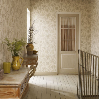 Hallway wooden table white door - earnst haeckel free wallpaper