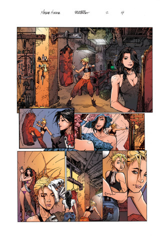 Comic book woman bikini man - a page free wallpaper