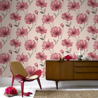 Room dresser pink flowers wallpaper - rich free wallpaper